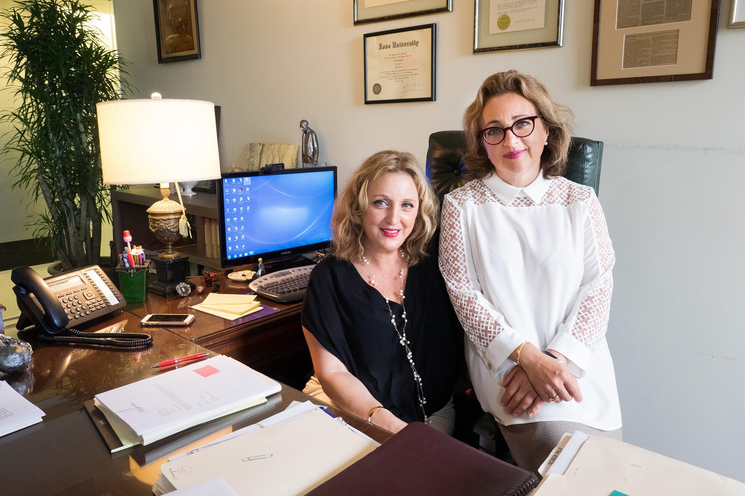 Lana Schimmel and Natasha Samus in their office at 29 Broadway